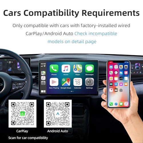 C5 2-in-1 Wireless CarPlay & Android Auto Adapter – Converts Factory Wired Connection to Wireless for Cars 2016+, Mini Plug & Play Car Play Dongle, OTA Update, USB C Cable, for iPhone & Android Phones by ANYFAR - Used condition - Image 7