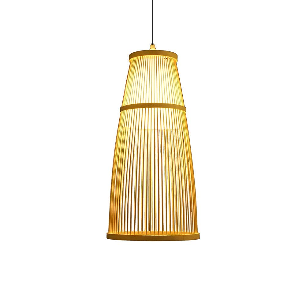 Iluminación colgante de bambú estilo rústico chino y sudeste asiático