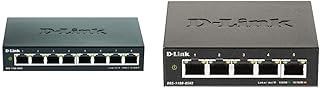 D-Link 8-Port Gigabit Smart Managed Desktop Switch & 5-Port Gigabit Smart Managed Desktop Switch, Layer 2 Features, VLANs, Cable Diagnostics, Compact, Fanless, Energy Saving Features