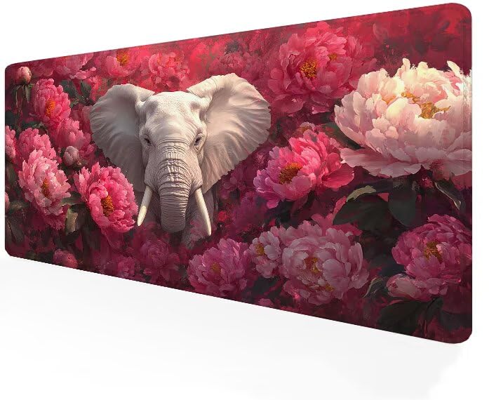Tapis de souris XXL fleur pour éliminer les glissements et protéger le bureau