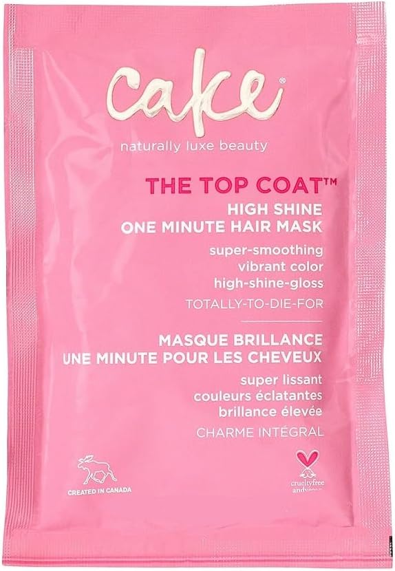 Cake Beauty The Top Coat One Minute High Shine Hair Mask, 1.69 Ounce