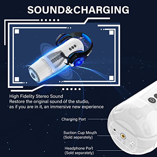 Automatic Male Masturbator Cunhua 7 Powerful Thrusting Rotating Modes, With 3D Realistic Textured,Male Masturbators Cup Sex Toy, Male Adult Sex Toys For Men(White) #TOP5