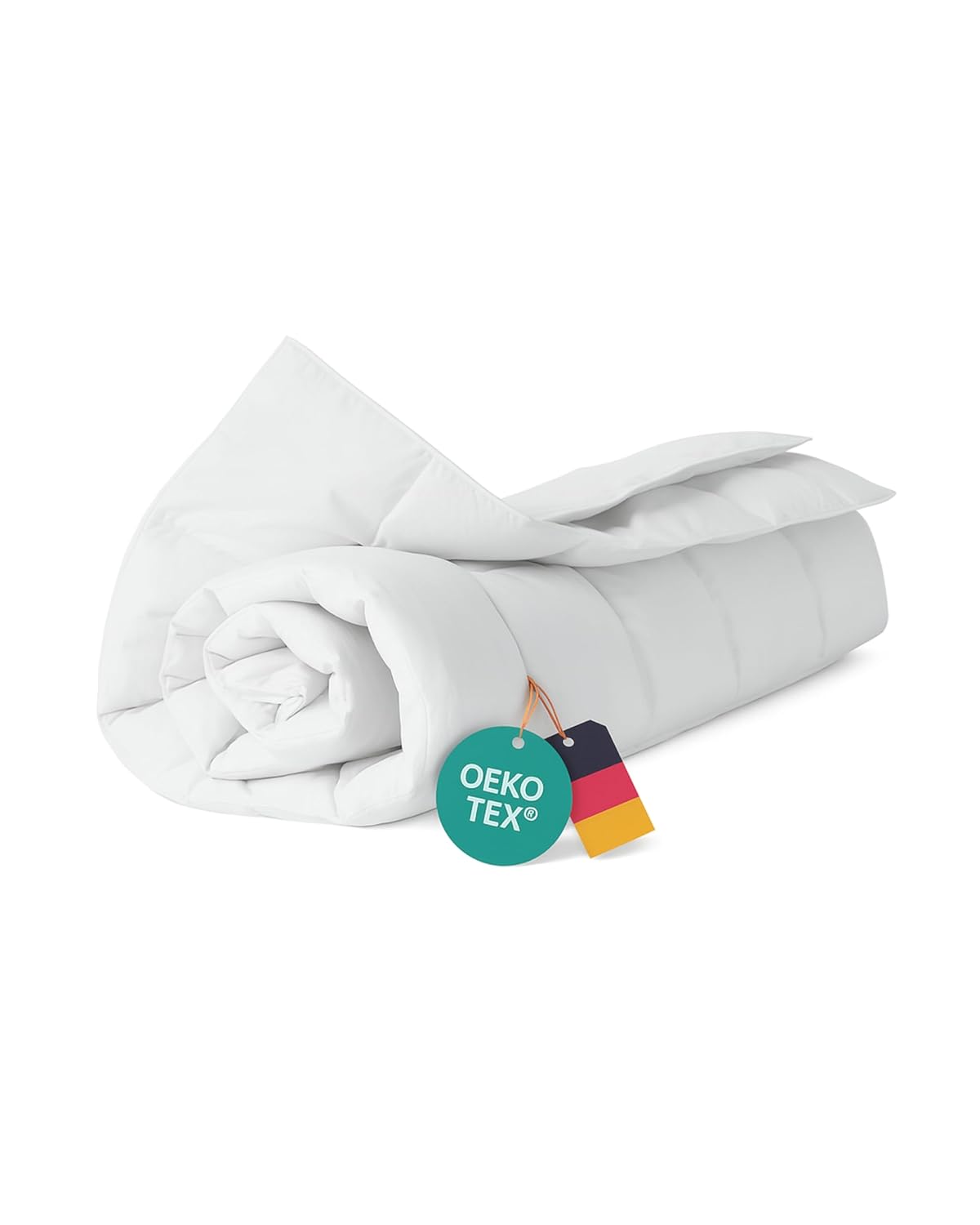 VitaloBett Ganzjahres-Decke Medium – 4 Jahreszeiten-Bettdecke – Daunendecke 100% kanadische Daunen – Allergiker Stepp-Decke Wärmeklasse 3 – 135×200 cm