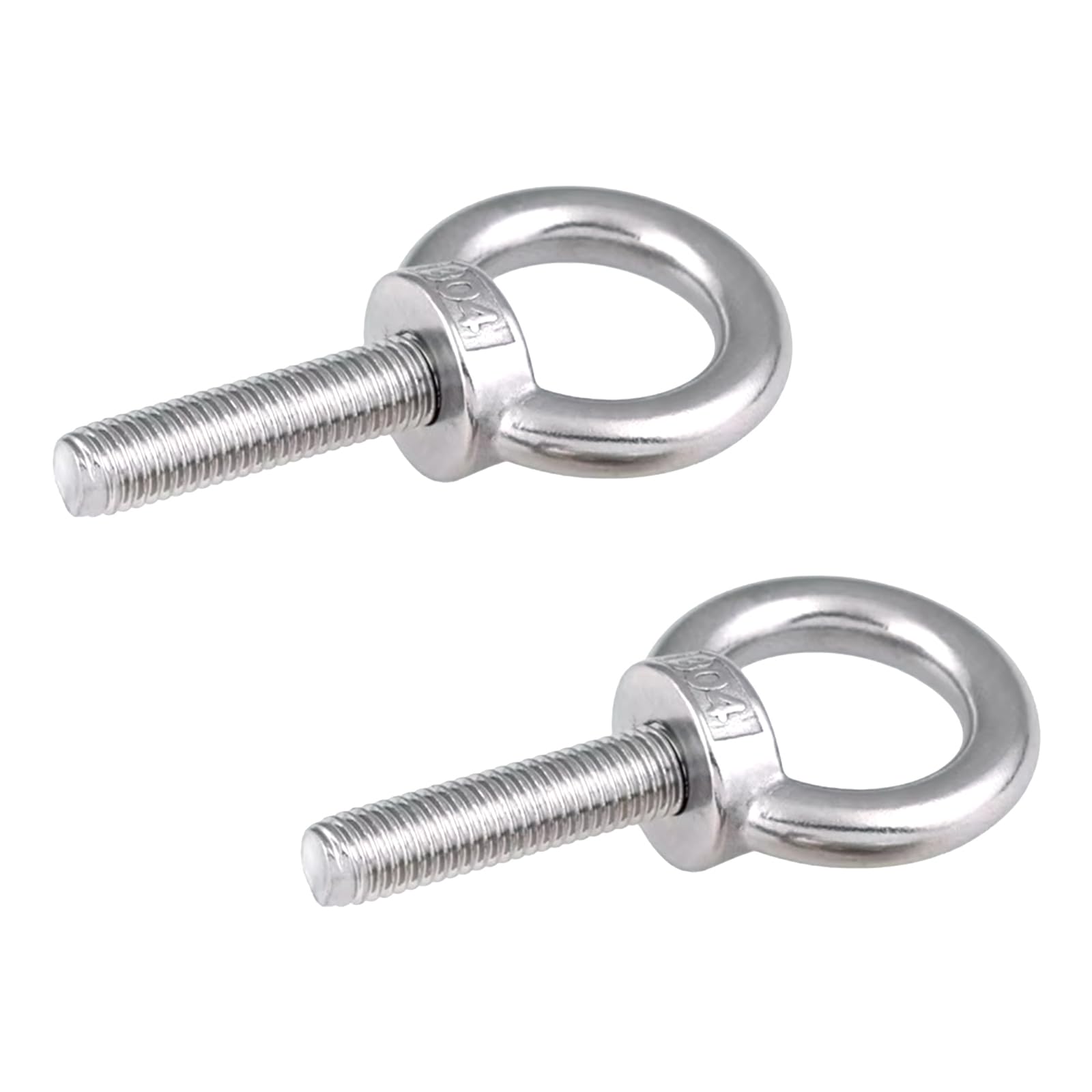 2 Pack M12x30mm Eye Bolts, 304 Stainless Steel Lifting Shoulder Ring Eyebolts for DIY Furniture Swing and Outdoor Use