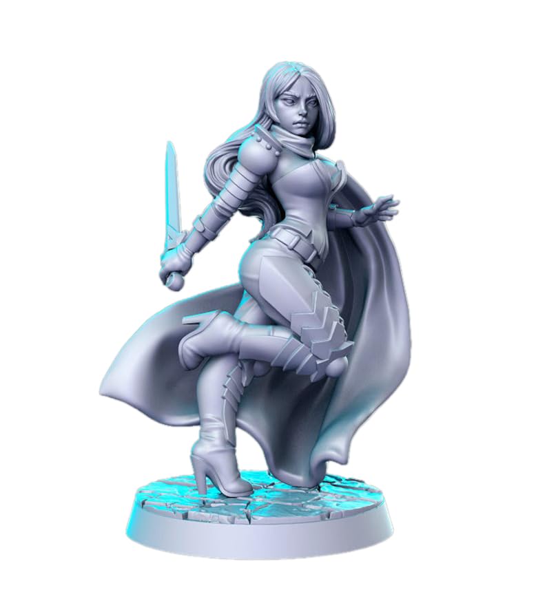 32mm Delia The Swift (Female Assassin) Unpainted Fantasy Miniature Figure