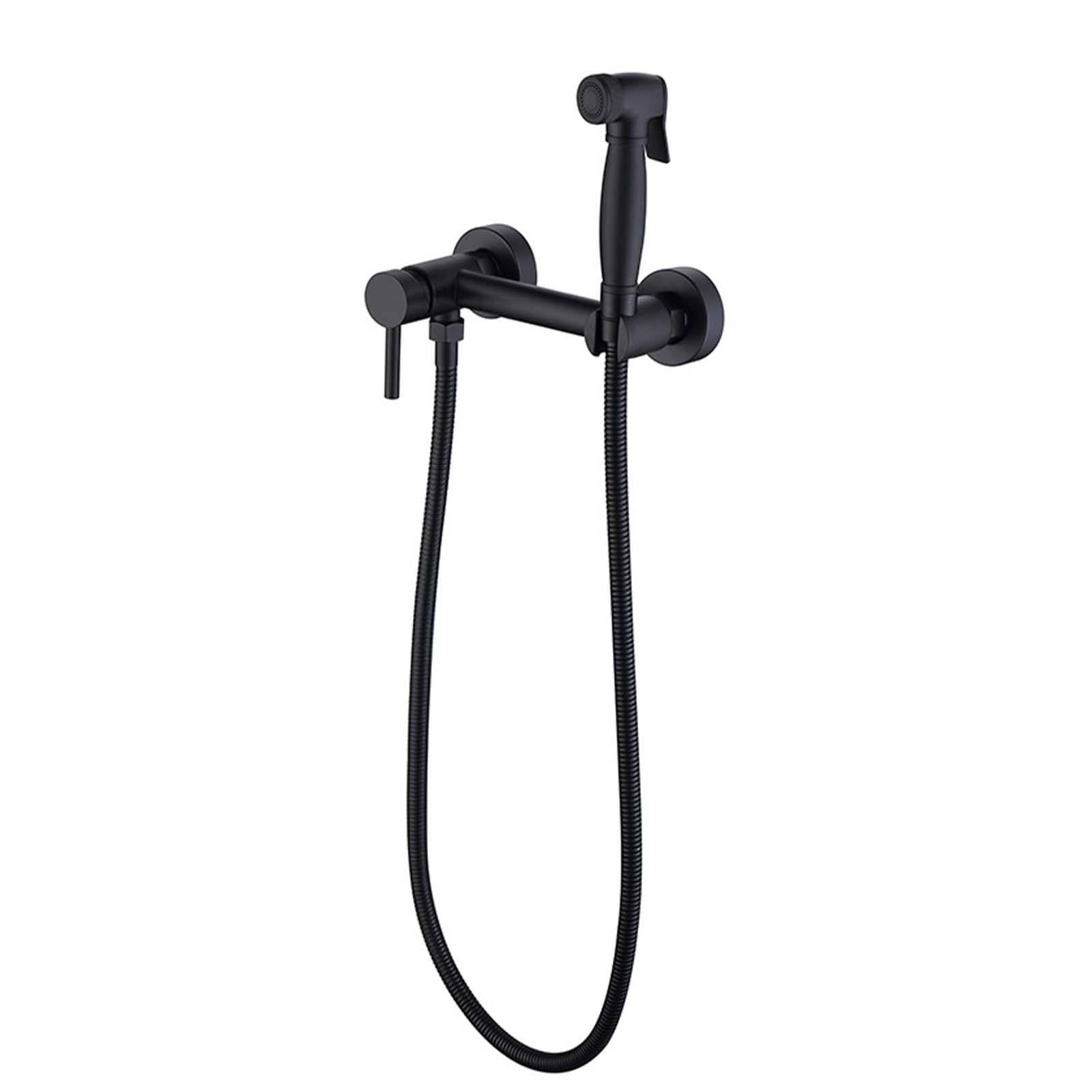 Ducha Bidet para WC Latón Ducha Bidet Caliente o Frío Ducha Higienica para WC con Manguera de Acero Inoxidable de 1,5 m Grifo Bidet para WC Simple Grifo WC para Limpieza de Bebé/Mujer