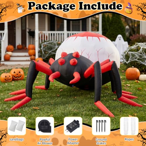 TRMESIA 8FT Halloween Inflatable Blow up Scary Spider Yard Party Decoration - image 4