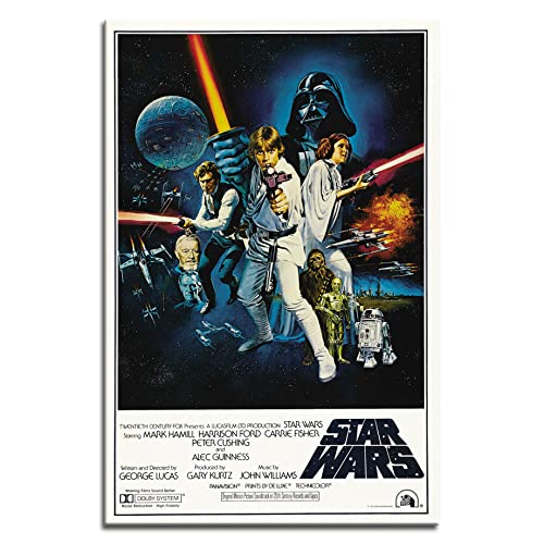 ORIGINALOOPS.COM Cuadro Lienzo Star Wars IV una Nueva Esperanza Listo para Colgar (90x60)