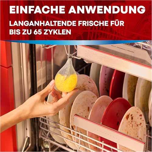 Somat 5in1 Geschirrspüler Deo Zitrone & Orange (bis zu 65 Spülgänge), Spülmaschinen Deo zur Geruchsneutralisierung für hygienische Frische und einen lebensmittelsicheren Geschirrspüler Duft 4