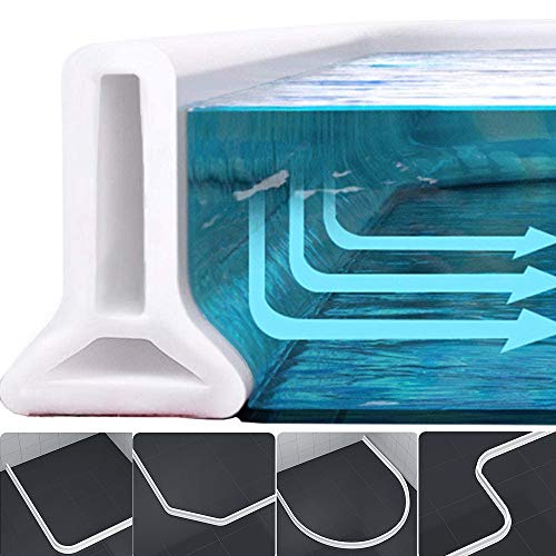 Hi-Na 3ft/5ft/6ft/8ft Collapsible Shower Threshold Water Dam Shower Barrier and Retention System