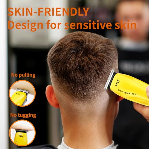 Image of HTC Hair Clippers for Men, All-in-One Electric Razor and Beard Trimmer, Cordless, Quick Charging, User-Friendly(Yellow)