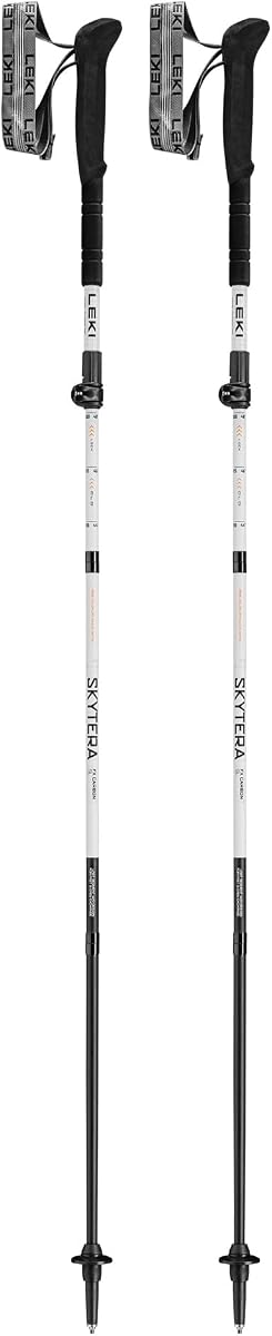 Bastones de trekking Skytera FX Carbon SL | Plegable para facilitar el embalaje, bastones de senderismo ligeros y ajustables, para embalaje rápido y montañismo