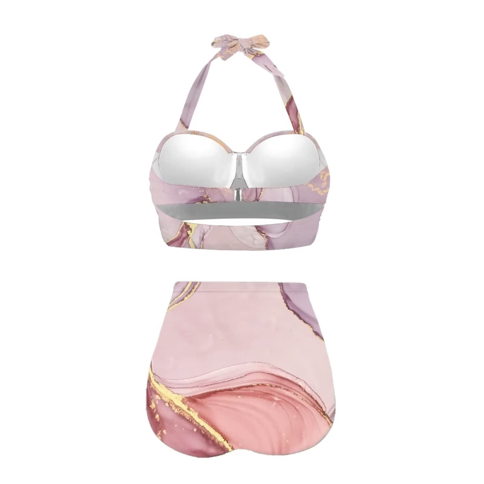 Belidome Bikini da donna, costume da bagno, costume da bagno, due pezzi, taglia S-2XL