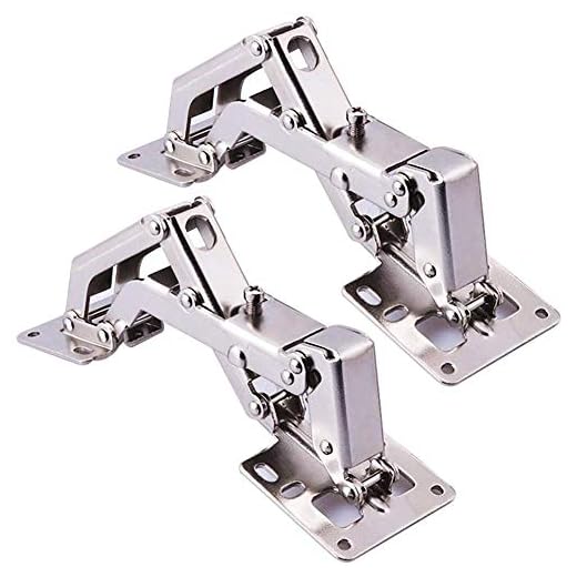 BESTZY Cierre Suave 170° Kitchen de Bisagras para Armario o Puerta + 16 tornillos - bisagras de puerta de ángulo grande - No requiere ranura - Fácil de instalar Bisagra