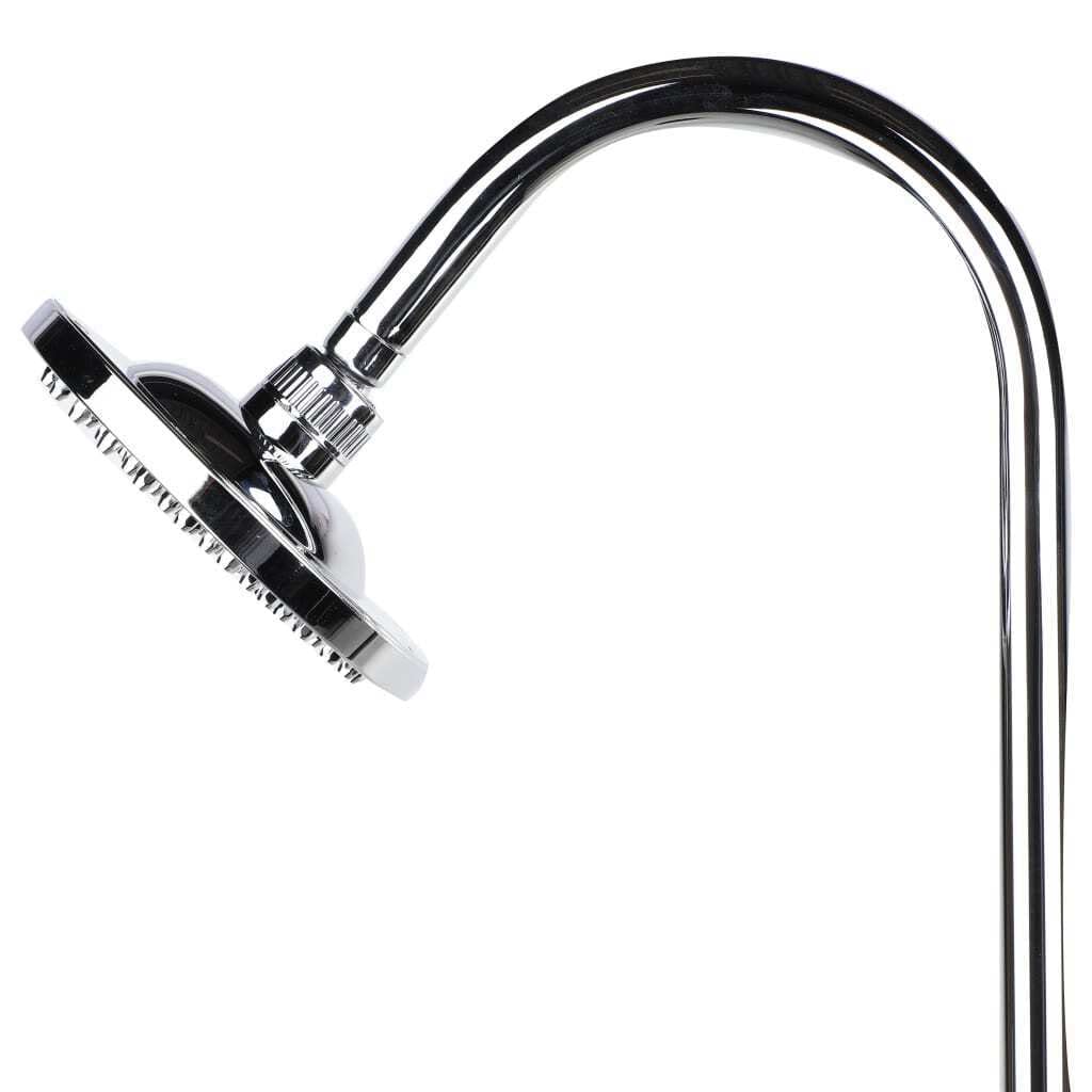 Haushalt International Solar Gartendusche 18 Liter Solardusche Regendusche Außendusche Pooldusche ohne Stromanschluss mit Wasserhahn und Regenduschkopf Gartenschlauch-Anschluss schwarz/Silber