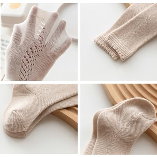 5 Pairs Baby Knee High Socks Newborn Infants Breathable Stockings Toddler Boys Girls Knee High Socks2