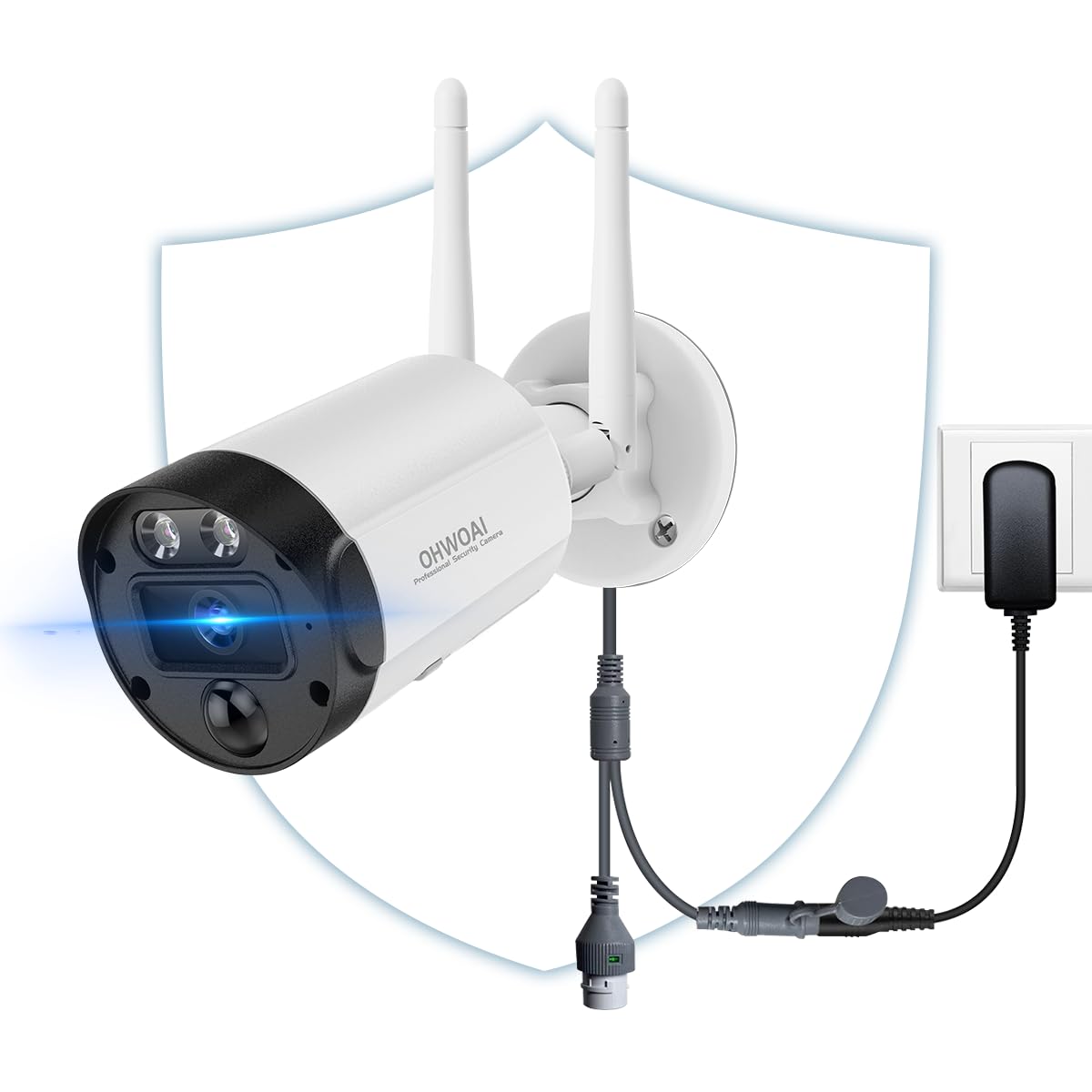 OHWOAI 4K Ultra HD & 130 ° Weitwinkel》Outdoor Wireless Erweiterungskamera für Sicherheitssysteme, Home WiFi Video IP Überwachungskameras