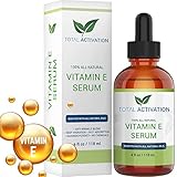 Large 4 oz Organic Vitamin E Oil 100% Pure Cold Pressed for Skin Face Hair Nail Growth, Dry Skin, Body Moisturizer Anti-Aging Skin Moisturizer compare with Vitamin E Cream Scar Minimizer Cream -  Total Activation