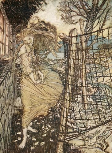 Affiche Artistique Ondine par Arthur Rackham - Toile Décoration Salon 60x90cm