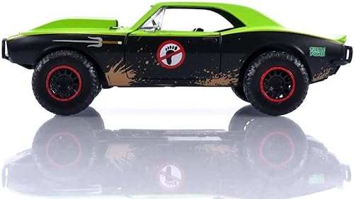 Miniatura 3 de Teenage Mutant Ninja Turtles 1:24 1967 Chevy Camaro - Coche fundido a presión y figura de Rafael de 2.75 pulgadas, juguetes para niños y adultos