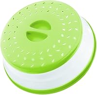 Vista 18 de Cubierta plegable para salpicaduras de microondas, 10.5 pulgadas, apta para lavavajillas, cubierta para plato de microondas con ventilación de Gris