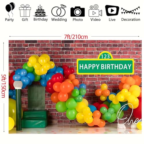 Fondo Fotográfico de Globos Coloridos 7x5ft miniatura 4