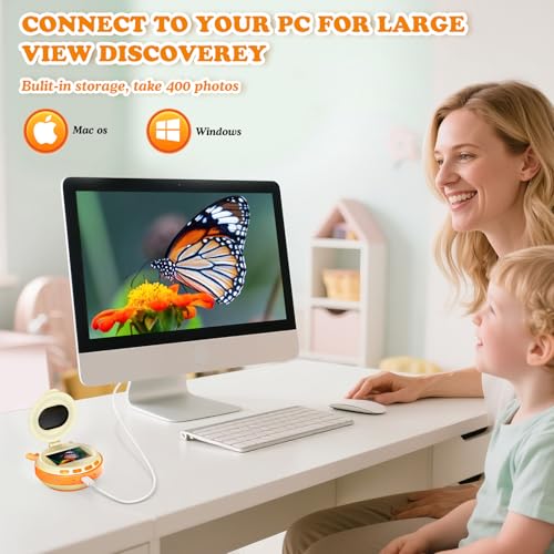 Image of Hayve Kids Microscope and Camera 2.0 inch IPS Screen Kid Electronic Toys