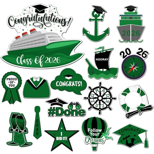 Hoteam 16 piezas imanes decorativos crucero graduación 2026 miniatura 1
