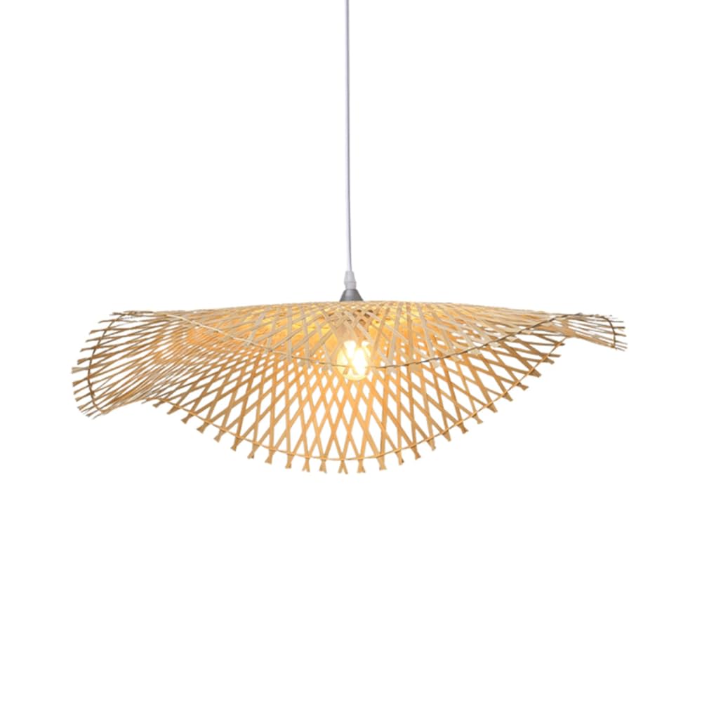 Braided lampshade, Bamboo Hanging Cover for Dining Room, Kitchen and Living, 35-55cm(45cm)