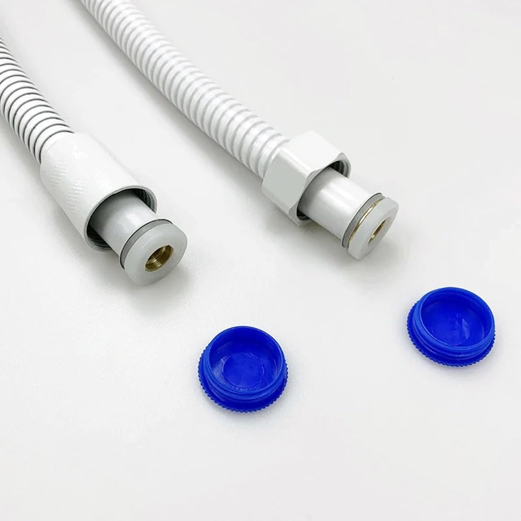 Conector flexible de manguera de ducha de acero inoxidable de 120 cm, extensión de tubo de agua para ducha de baño y tubo de fontanería fácil de instalar, color blanco