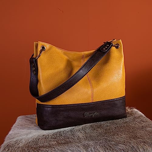 Image of Wrangler Hobo Bags for Women Vegan Leather Top Handle Shoulder Purses and Handbags