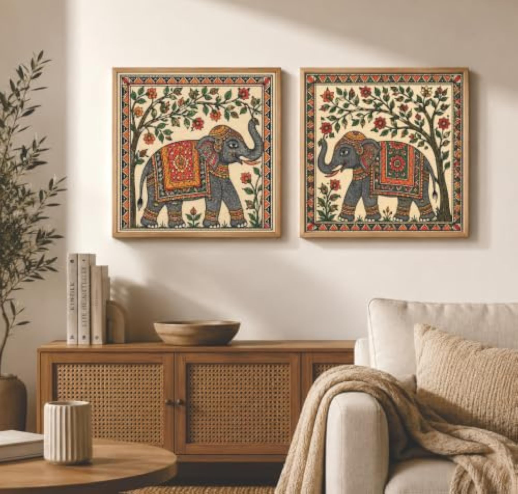 Set of 2 Square Photo Frames 10x10 Inch, Durable Decor