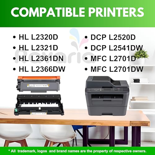 Image of TN 2365 Toner Cartridge and DR 2365 Compatible for Brother Printer HL- L2320D, L2321D, L2361DN, L2366DW, DCP-L2541DW, L2520D, MFC-L2701D, L2701DW (TN+DR 2365 Toner + Drum (Combo))