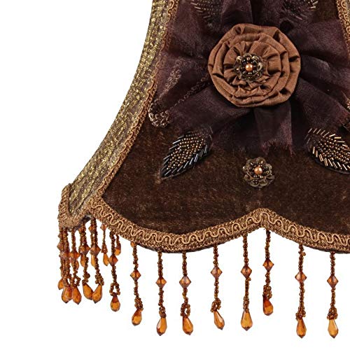 Baroque Collection - Paralume rotondo, 29 cm, 22,5 x 29 x 29 cm, colore: Marrone