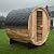 Smartmak Outdoor Wood Barrel Steam Sauna, 2 Person Home Traditional Canadian Hemlock Full View Wooden Spa Room, with 4.5KW Stove, Rocks, Triple Waterproof System, Asphalt Shingles,195 ? US Instock