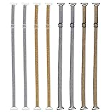 obmwang 4 Pairs Women's Bra Straps Glitter Elastic Adjustable Underwear Strap Replacement Shoulder