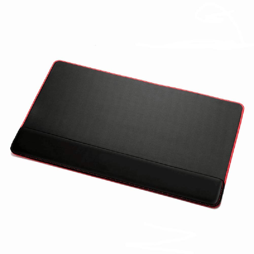 Große Schreibtischunterlage Schreibtischunterlage Schreibtischschutz Ergonomische Maus Handgelenkauflage Pad Anti-Müdigkeit Tastaturmatte Rutschfeste Schreibunterlage für Spiele Arbeiten Rot