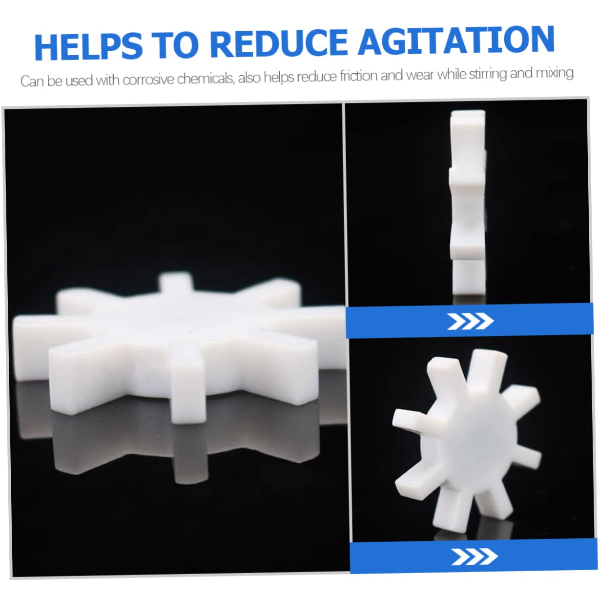 Gatuida 8pièces Barres De Stir Gear-shape Magnétiques Ptfe Pour Mélangeur Magnétique Idéales Pour Laboratoires Et Chimiques