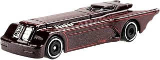 Hot Wheels Collectible Die-Cast Batman Vehicle - HDG89 ~ Batman - The Animated Series Batmobile Car ~ Dark Red ~ 2/5
