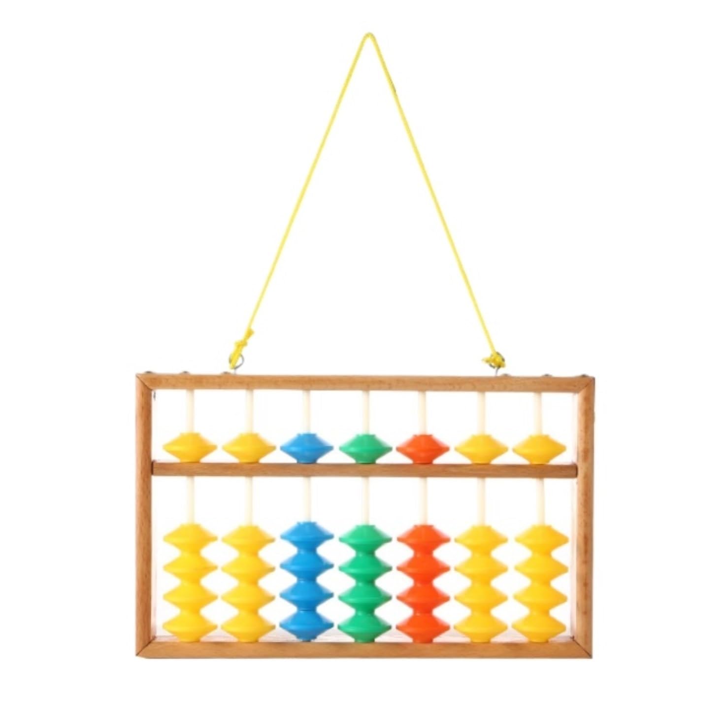 Liczydła Matematycznego 7-kolumnowy Wiszący Drewniany Abakus Chiński Edukacyjny Kalkulator Dla Ucznia Nauczyciela Abakus Narzędzie Do Nauki(Multi-colored)