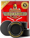 Anti Vibration Pads for Washing Machine with HexaGrip - Stops Washer Dryer Moving, Walking - Prevents Noise, Vibration Transfer - Rubber Antivibration Stabilizer Support Feet Mat - VIBRASHIELD 4 Pack