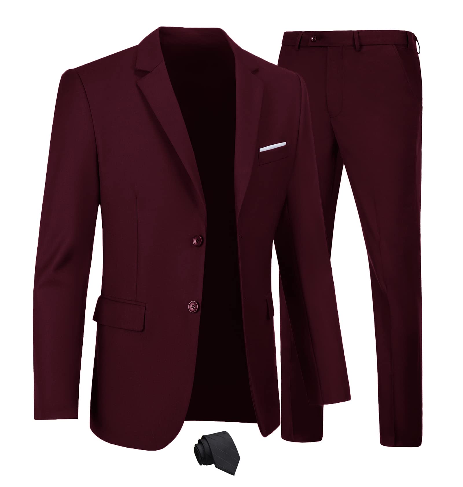furuyal Men's Casual Sport Coat Slim Fit Two Button Suit Blazer Lightweight Jackets-picture-56