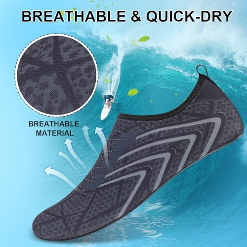 Mens Womens Water Shoes Barefoot Beach Pool Shoes Quick-Dry Aqua Yoga Socks Slip-on for Women Men Surf Swim Water Sport2
