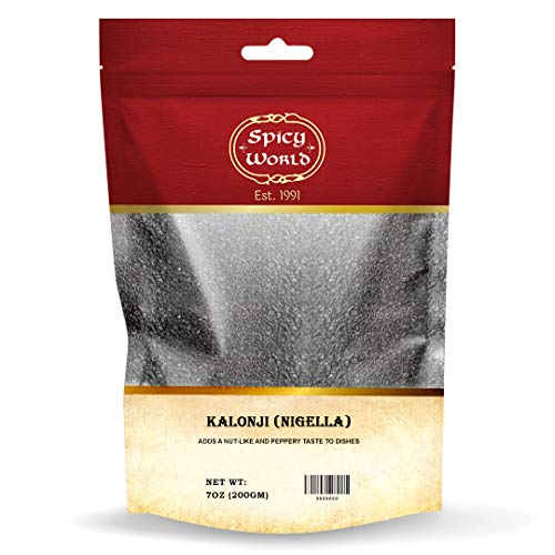 Kalonji Seeds 7 Oz | Resealable Bag | Whole Black Seed, Nigella Sativa, Black Cumin | By Spicy World #TOP26