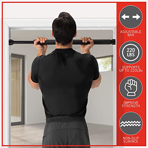 GoodLife Fitness Foam Covered Chinning & Sit-up Bar - Fit Doorways up to 36", Adjustable, Easy Installation, Holds Up to 220 lbs by Goodlife - Image 4