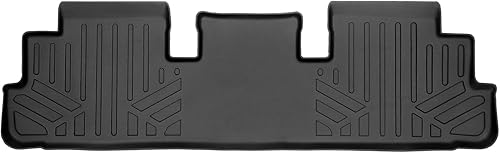 SMARTLINER Alfombrillas de suelo de ajuste personalizado, forro de segunda fila, color negro, compatibles con Nissan Pathfinder 2022-2023 (solo