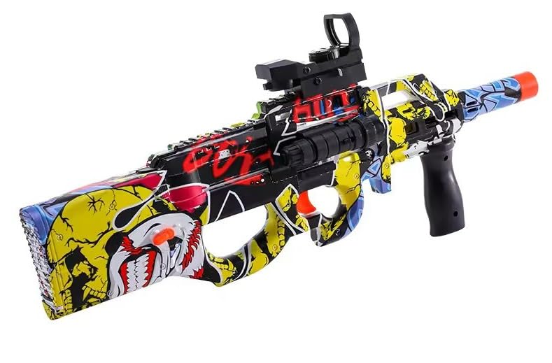 GlimLit - Gel Balls Gun & Foam Blaster for Outdoor Activities Shooting Time with Small Balls for Adult Original Airsoft Gun Automatic - P90 (B0DHQQYBS8) Amazon Price History, Amazon Price Tracker