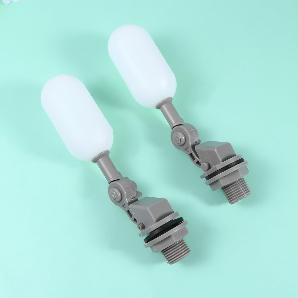 BETOOKY Schwimmerkugel Absperrventil Dn15 mit Automatischer Wasserstandskontrolle 4 Stück Gewindedurchmesser 20mm 1/2 Zoll aus Abs und Pe für Kühlventilatoren und Eismaschinen