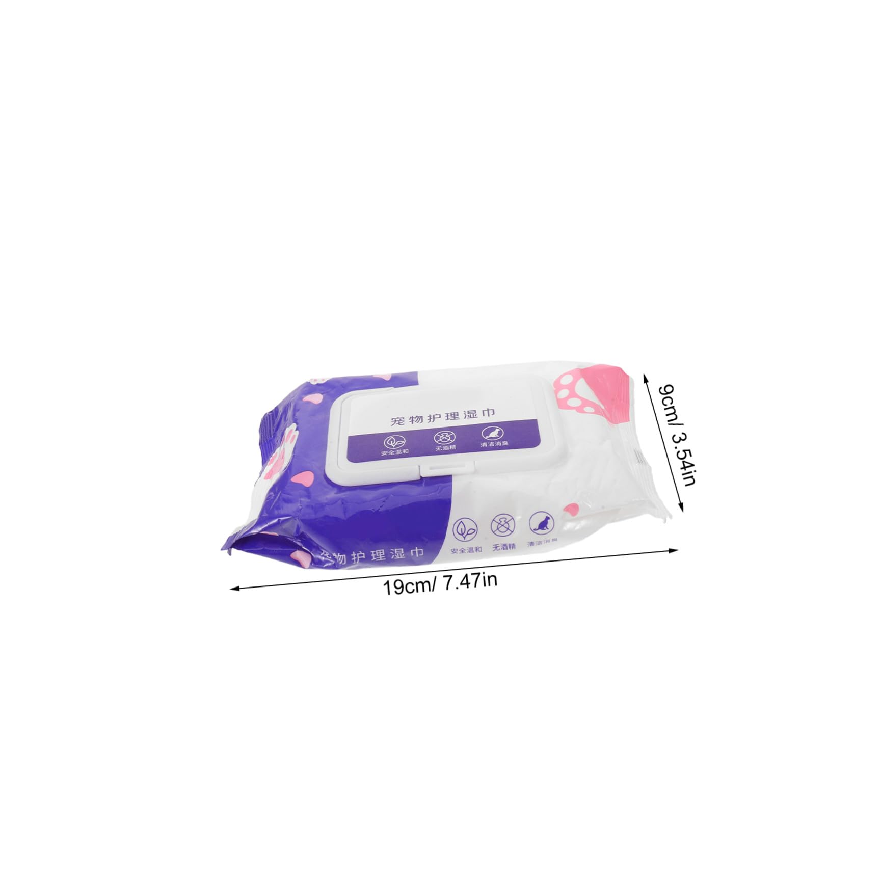 Lingettes pour Chiens et Chats Hypoallergéniques, Tissu Non Tissé, 80 Pièces par Paquet, Portables, pour Toilettage et Voyage