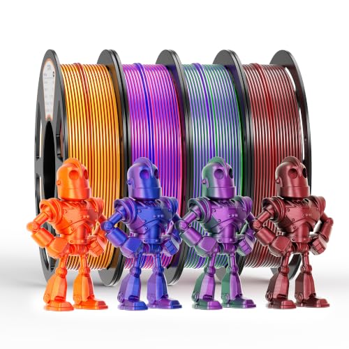 YOOPAI PLA Silk Dual Color Filament 1.75mm, 250g Starter Bundle, 4 Rolls